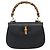Bolsa de Ombro GUCCI Bamboo em Couro 2way Preto Ouro 000 1014 0188 Auth 187626SAV Dourado - vista 13