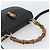 Bolsa de Ombro GUCCI Bamboo em Couro 2way Preto Ouro 000 1014 0188 Auth 187626SAV Dourado - vista 7