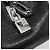 Borsa PRADA in pelle 2way Nera Argento Auth 186264A Nero - vista 5