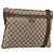 Borsa a Spalla GUCCI GG Canvas Beige Argento 90477 Auth 186195A