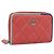 CHANEL Matelassé Münzbeutel Lammfell Rosa Silber CC Authentisch 185777A Pink