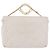 CHANEL Matelasse Chain Shoulder Bag Lamb Skin 2way White Gold CC Auth 185768SAM Bianco D'oro - vista 2