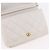 CHANEL Matelasse Chain Shoulder Bag Lamb Skin 2way White Gold CC Auth 185768SAM Bianco D'oro - vista 23