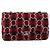 CHANEL Matelasse25 Double Flap Chain Bag Tweed Red Silver CC Auth 187053SAM Argento Rosso - vista 13