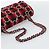 CHANEL Matelasse25 Double Flap Chain Bag Tweed Red Silver CC Auth 187053SAM Argento Rosso - vista 7