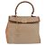 Céline Borsa CELINE Macadam Canvas PVC Beige Oro Auth 186876 D'oro - vista 13