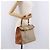 Céline Borsa CELINE Macadam Canvas PVC Beige Oro Auth 186876 D'oro - vista 24