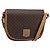 Céline Borsa a Spalla CELINE Macadam Canvas PVC Pelle Marrone Oro Auth BA13476 D'oro