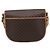 Céline Borsa a Spalla CELINE Macadam Canvas PVC Pelle Marrone Oro Auth BA13476 D'oro - vista 2
