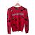 Love Moschino Roter Wollpullover Gym-Motive Schwarz Weiß