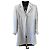 Pierre Cardin Paris Langer Blazer Hellgrau Jacquard Leinen