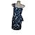 Luisa Spagnoli Vestido Estampado Abstracto Blanco Azul Azul oscuro