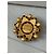 Chanel Spilla a forma di fiore in metallo dorato e pietre multicolori Marrone Rosa Rosso Blu Multicolore Beige Verde Gold hardware - vista 5