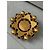 Chanel Spilla a forma di fiore in metallo dorato e pietre multicolori Marrone Rosa Rosso Blu Multicolore Beige Verde Gold hardware - vista 9