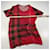 Burberry Brit Check Pattern T-Shirt Red Dark red Dark brown  - view 4