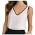 The Kooples Top blanco con encaje negro - vista 2