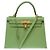 Hermès HERMES Kelly 28 Tasche aus grünem Leder - 103667