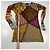Top de malla patchwork "Soleil" Jean Paul Gaultier Castaño Negro Blanco Roja Multicolor Púrpura Amarillo - vista 7