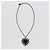 Moschino Collana a Catena con Pendente Cuore e Strass Neri Nero - vista 2