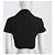 Byblos Camisa Crop Negra con Ribete Blanco Negro - vista 3