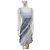 Emanuel Ungaro Mini abito in velluto devoré blu pallido Bianco Grigio Blu chiaro