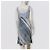Emanuel Ungaro Mini abito in velluto devoré blu pallido Bianco Grigio Blu chiaro - vista 4
