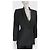 Thierry Mugler Mugler Completo Pantalone Lana Blu Navy Righe Rosse - vista 3