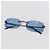 Anna Sui Gafas de sol rectangulares azules con mariposas de strass - vista 2