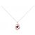 Autre Marque Collana in oro rosa K10 con granato e diamante