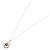 Autre Marque Collana in oro rosa K10 con granato e diamante - vista 2