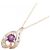 Autre Marque Collana in oro rosa K10 con granato e diamante - vista 3