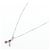 Autre Marque Collana con rubino e diamanti K14WG Argento - vista 2