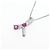 Autre Marque Collana con rubino e diamanti K14WG Argento - vista 3