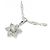 Autre Marque Collana a Fiore con Diamanti PT900/PT850 Argento - vista 3