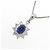 Autre Marque Collana in zaffiri e diamanti Pt850 Blu - vista 3