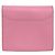 Hermès HERMES Constance Compact Veau Epsom Genuine Leather fold Wallet Mini Pink Rosa - vista 2