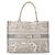 Christian Dior Book Tote Medium Handtasche, Toile de Jouy Canvas, Grey
