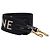 Céline Celine Logo Schulterriemen, Schwarzes Canvas-Leder, CELINE für Damen