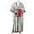 Autre Marque Devotion Twins Vestido de algodón a rayas bordado Negro Blanco Multicolor