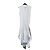 Autre Marque Vestido Asimétrico de Rayas con Capucha Rave Review Blanco