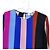 Diane Von Furstenberg Top de seda a rayas Castaño Negro Rosa Roja Azul Gris - vista 3