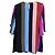 Diane Von Furstenberg Top de seda a rayas Castaño Negro Rosa Roja Azul Gris - vista 5
