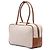 Borsa Beau in tela beige e pelle con logo Miu Miu Large - vista 2