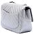 Chanel Mini Square Classic Chevron Caviar Argento Single Flap - vista 2