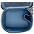 Vanity Necessaire Chanel Blue Mini em denim acolchoado com camélia Sweetheart e corrente Azul - vista 4