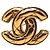 Spilla Chanel Gold CC trapuntata placcata oro D'oro