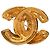 Spilla Chanel Gold CC trapuntata placcata oro D'oro - vista 2