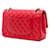 Chanel Red Medium Classic Lambskin Double Flap Rosso - vista 2