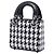 Dior Macro Lady Dior in micro pelle di vitello con stampa pied-de-poule nera Nero - vista 2