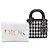 Dior Macro Lady Dior in micro pelle di vitello con stampa pied-de-poule nera Nero - vista 7